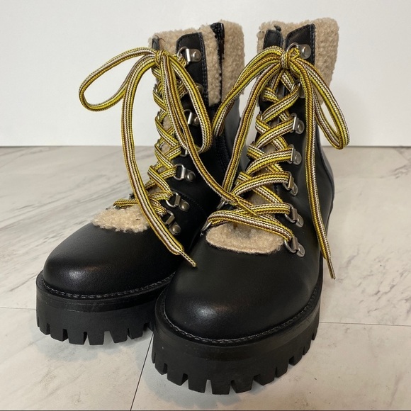 Steve Madden Lace Up Cuff Combat Boot 7.5M - Picture 8 of 12